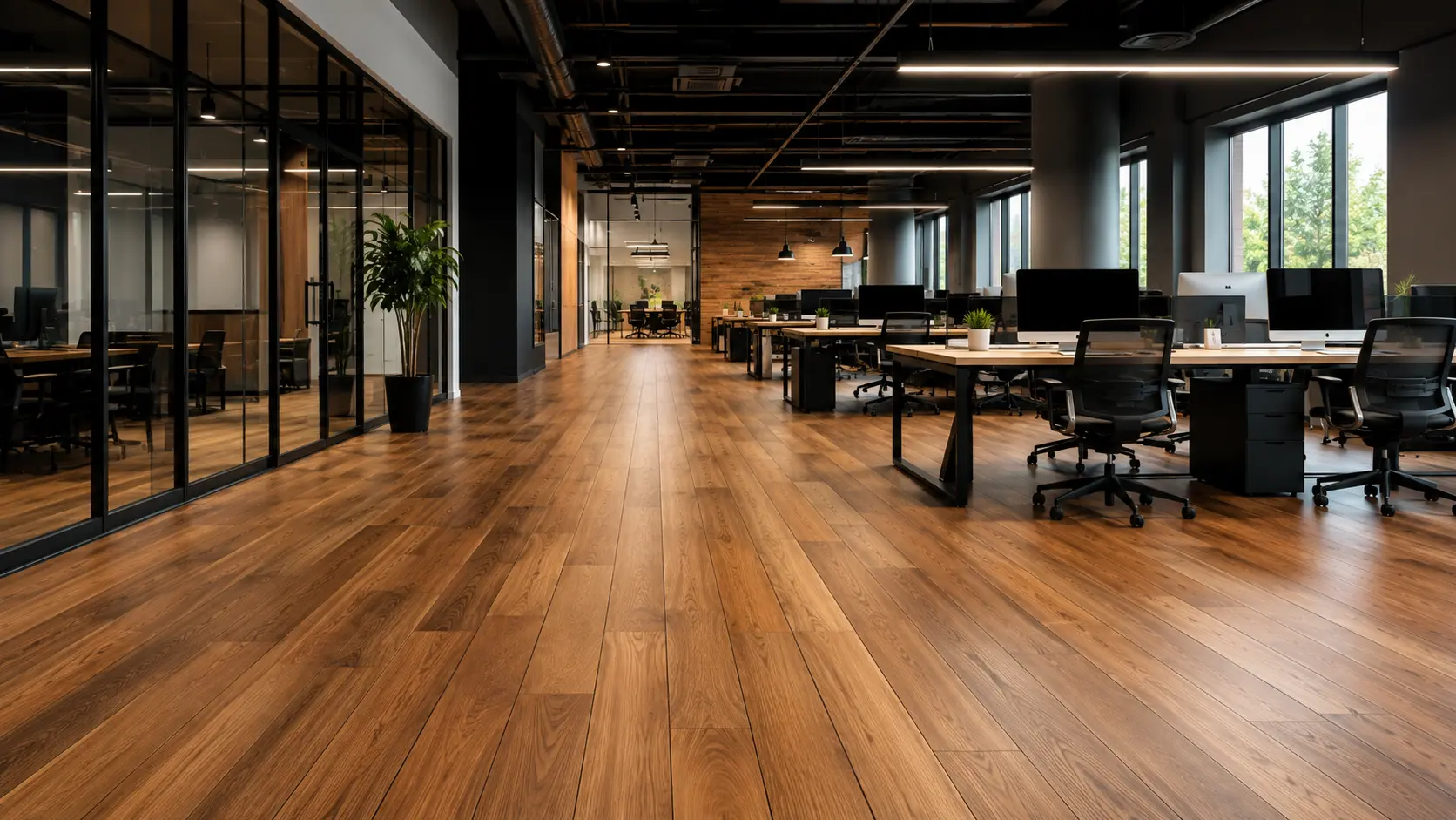 Elegant modern interior with premium flooring